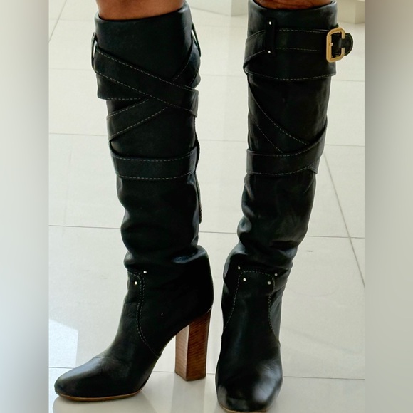 CHLOE Knee High Black Boots - Picture 6 of 11